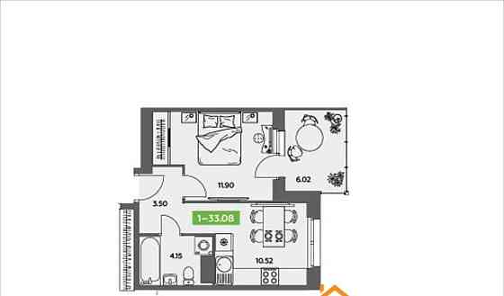 1-комн. квартира, 33.08 м2, 2/5 эт. Северодвинск