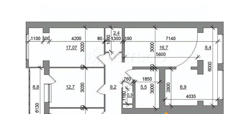 4-комн. квартира, 91 м2, 2/5 эт. Астрахань - изображение 1