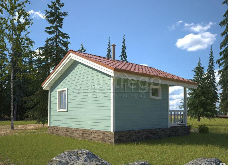 Строительство бани с террасой 6х6 м Томск - изображение 1