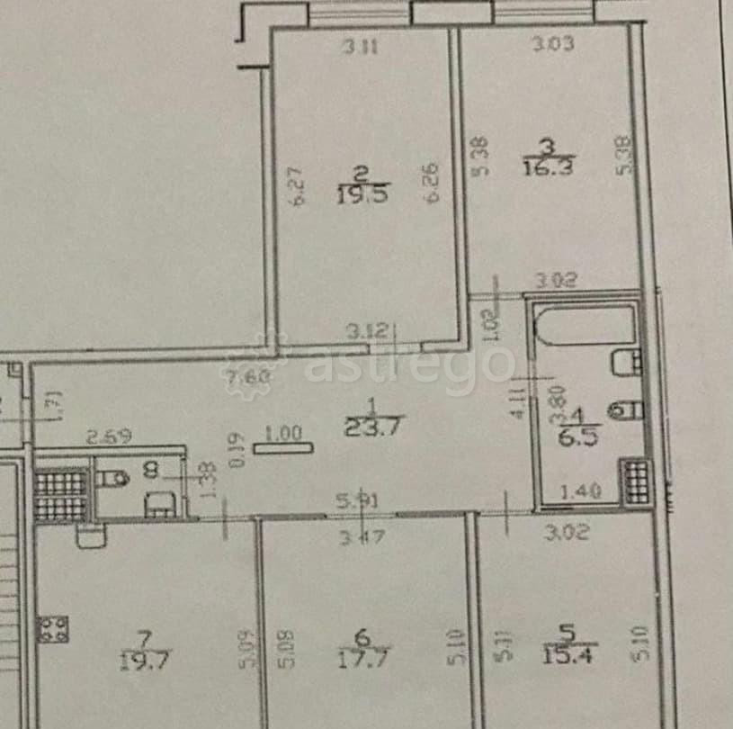 4-комн. квартира, 120.6 м2, 9/15 эт. Санкт-Петербург - изображение 5