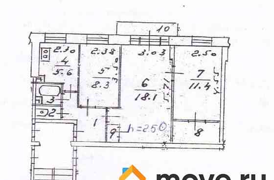3-комн. квартира, 55 м2, 4/5 эт. Королев