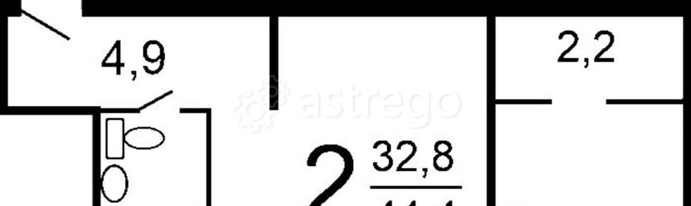 2-комн. квартира, 45.5 м2, 5/5 эт. Бородино - изображение 3