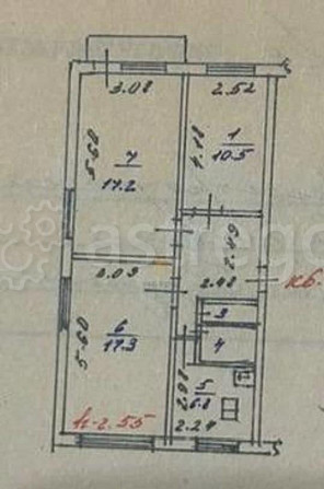 3-комн. квартира, 63.3 м2, 4/5 эт. Разумное - изображение 2