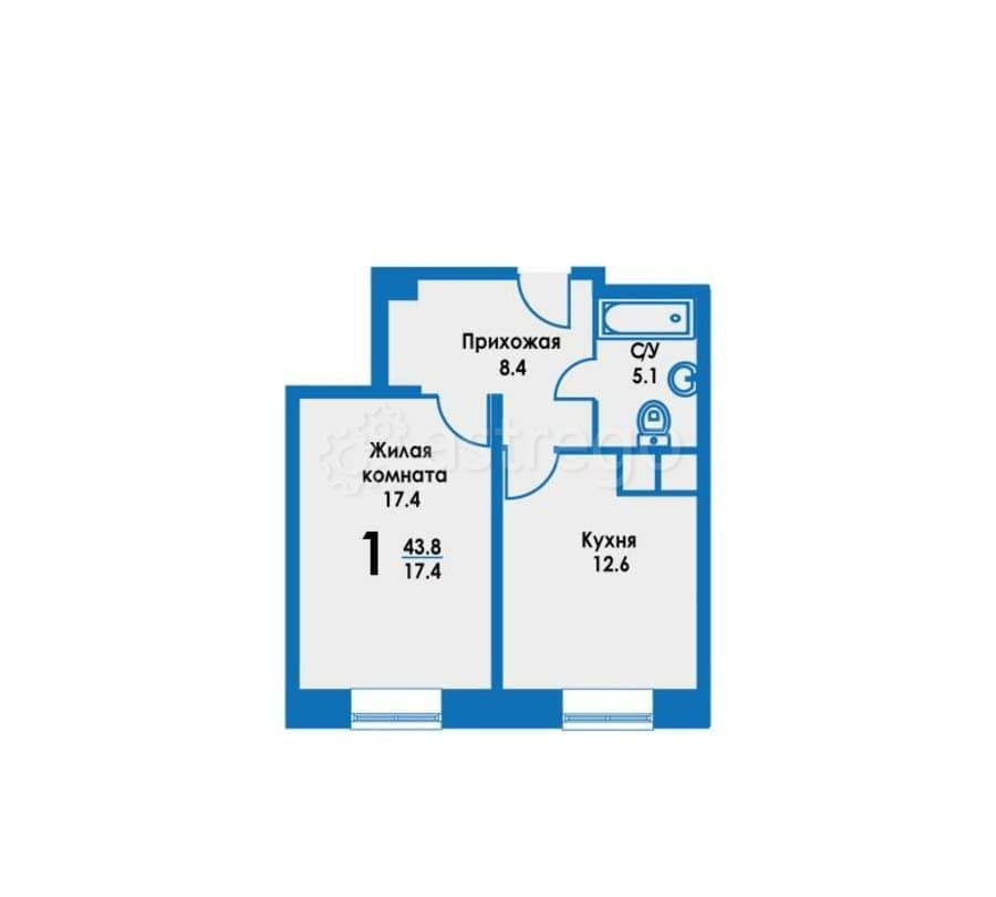 1-комн. квартира, 43.7 м2, 6/8 эт. Дзержинский - изображение 6