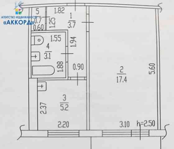 1-комн. квартира, 30.1 м2, 6/9 эт. Барнаул