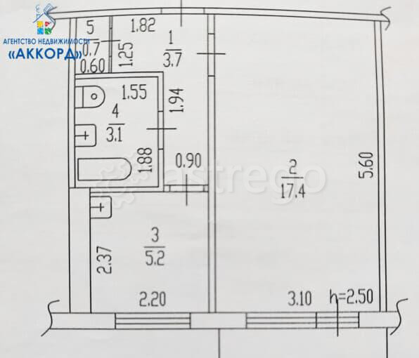 1-комн. квартира, 30.1 м2, 6/9 эт. Барнаул - изображение 4