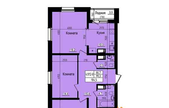 4-комн. квартира, 104.5 м2, 8/23 эт. Санкт-Петербург