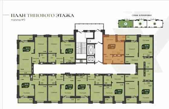 1-комн. квартира, 29.6 м2, 15/17 эт. Красноярск