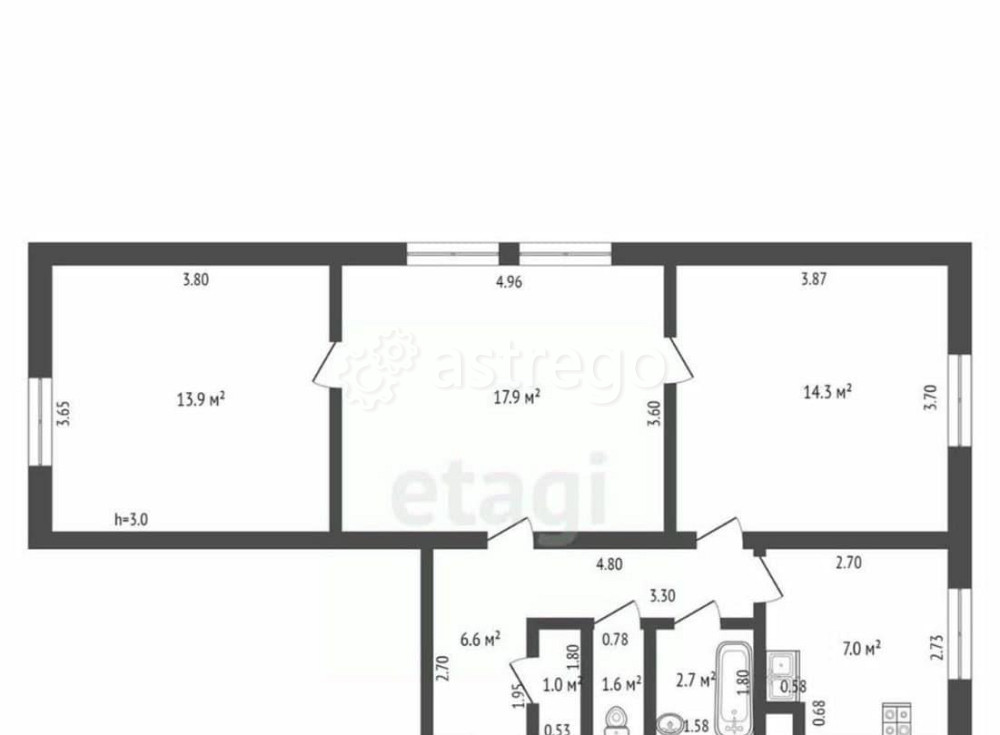 3-комн. квартира, 65 м2, 1/2 эт. Стерлитамак - изображение 7