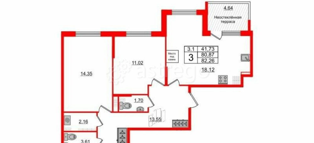 4-комн. квартира, 85.5 м2, 5/5 эт. Санкт-Петербург - изображение 1