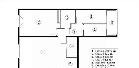 4-комн. квартира, 97.2 м2, 16/24 эт. Москва