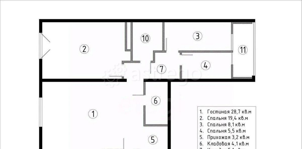 4-комн. квартира, 97.2 м2, 16/24 эт. Москва - изображение 6
