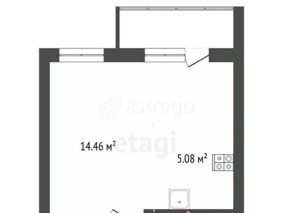 Студия, 26.9 м2, 4/9 эт. Стерлитамак - изображение 2