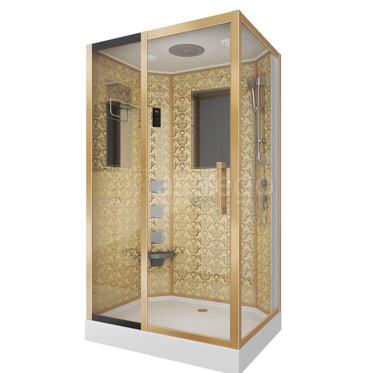Душевая кабина 900x1200х2150 низкий поддон стенки ЗОЛОТО 6 мест NG-7711GL Niagara Москва - изображение 1