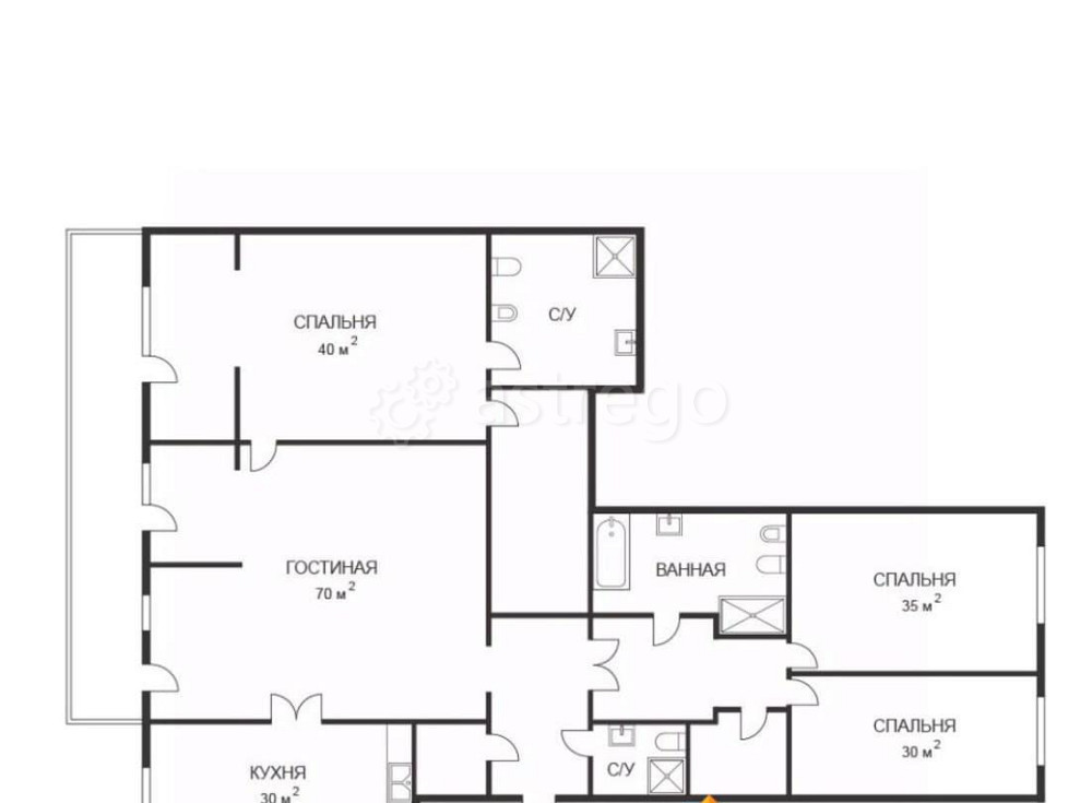 4-комн. квартира, 340 м2, 2/8 эт. Москва - изображение 3