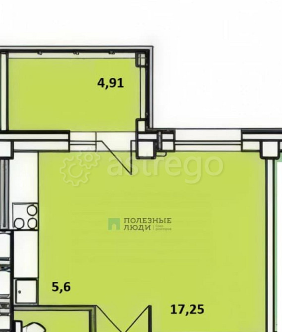 Студия, 31.8 м2, 3/17 эт. Красноярск - изображение 1