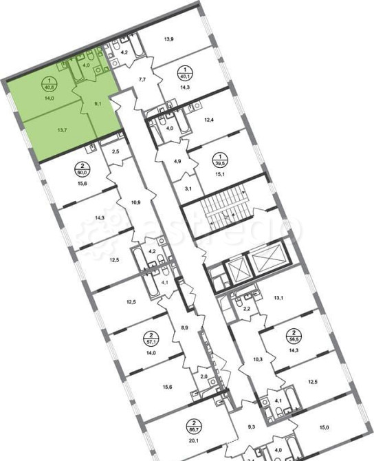 1-комн. квартира, 40 м2, 8/17 эт. Москва - изображение 4