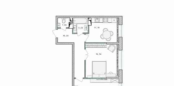 2-комн. квартира, 59.6 м2, 2/17 эт. Пушкино