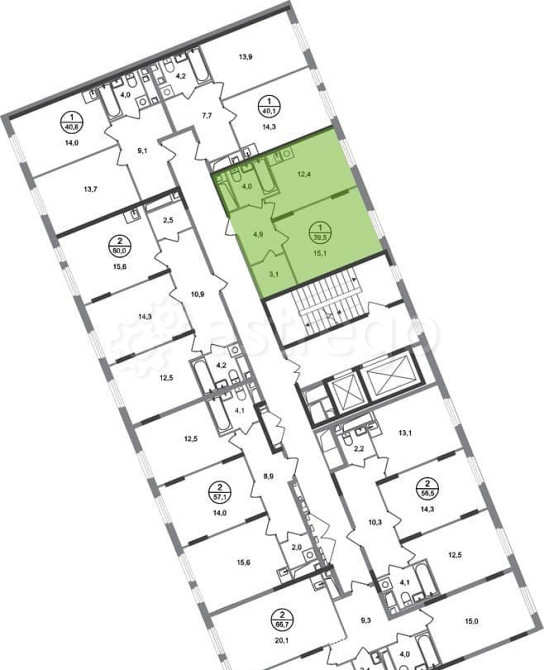 1-комн. квартира, 39 м2, 10/17 эт. Москва - изображение 6