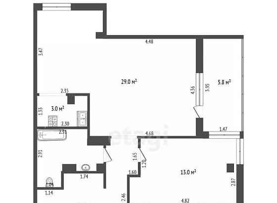 3-комн. квартира, 84.1 м2, 10/14 эт. Дмитров