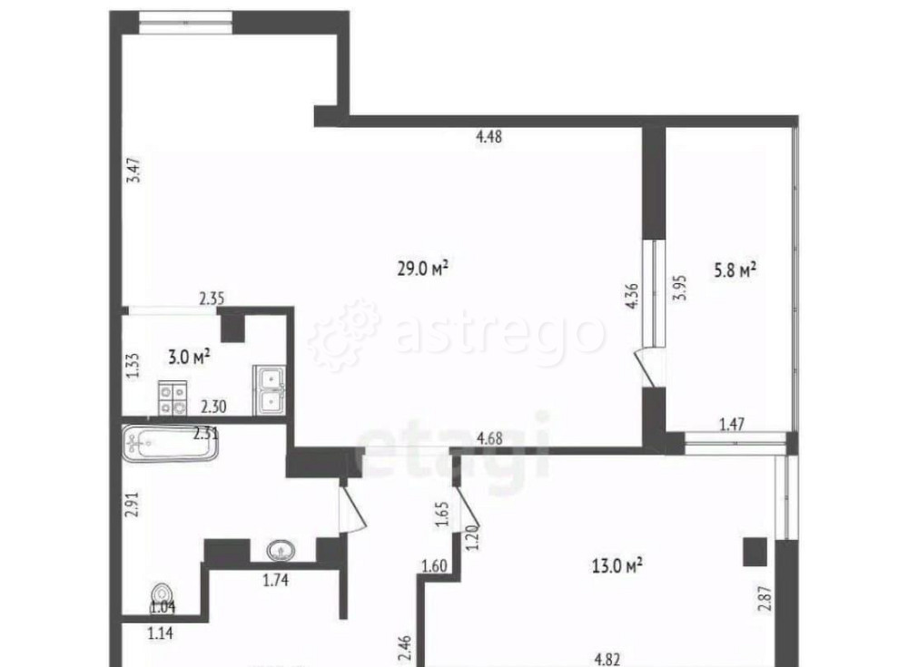 3-комн. квартира, 84.1 м2, 10/14 эт. Дмитров - изображение 3