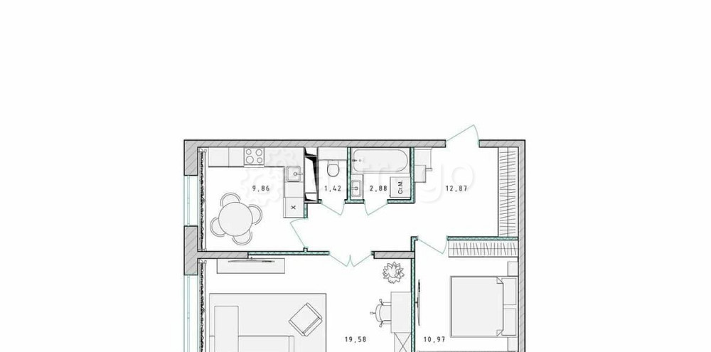 2-комн. квартира, 81.4 м2, 15/17 эт. Пушкино - изображение 1