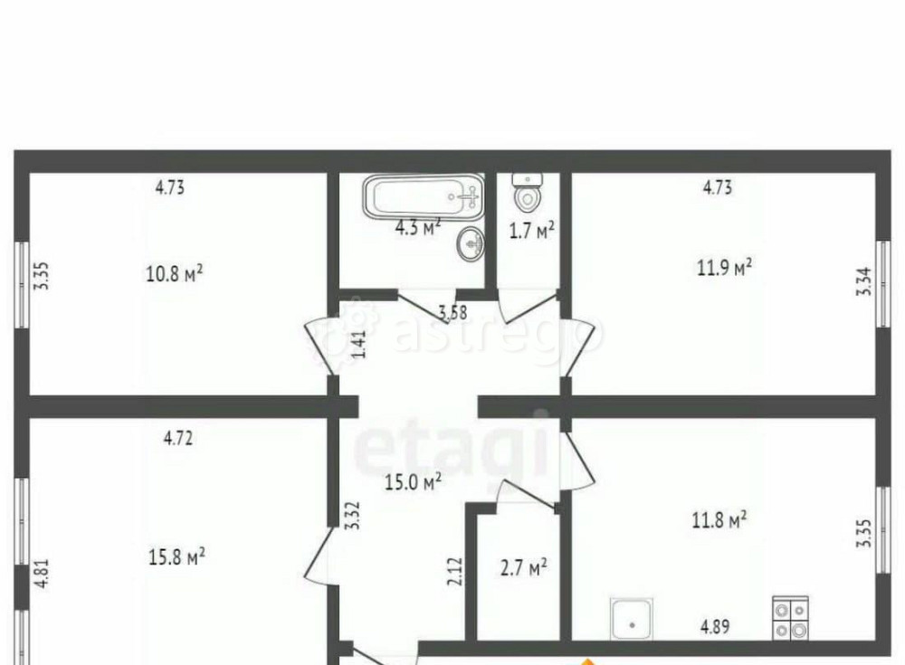 3-комн. квартира, 74 м2, 5/5 эт. Стерлитамак - изображение 7