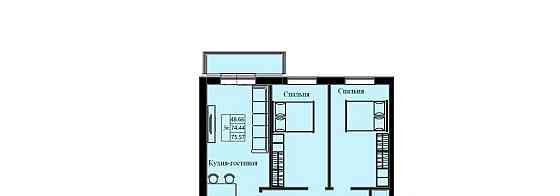3-комн. квартира, 75.57 м2, 2/10 эт. Красноярск