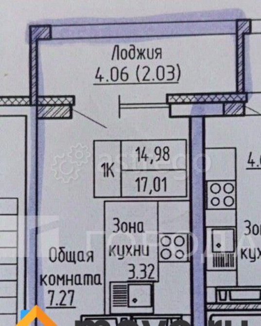 Студия, 14.9 м2, 5/10 эт. Новоалтайск - изображение 5