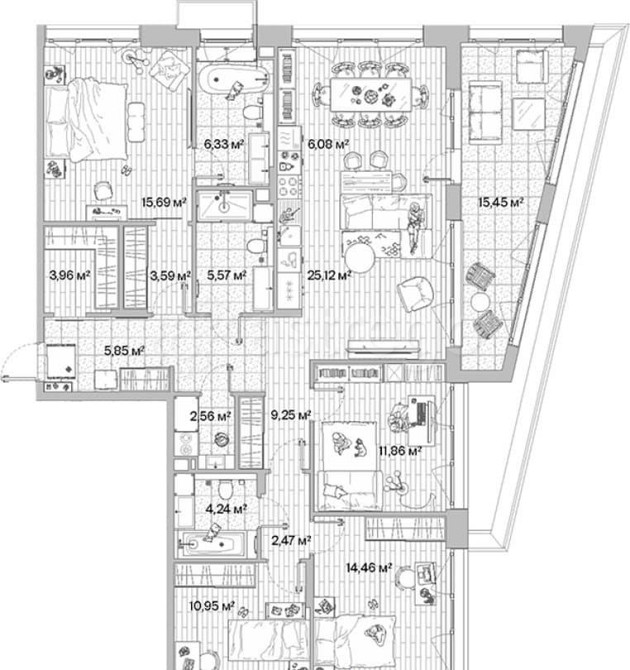 4-комн. квартира, 135.71 м2, 3/12 эт. Москва - изображение 1