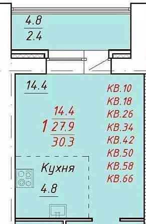 1-комн. квартира, 30.9 м2, 2/9 эт. Новоалтайск