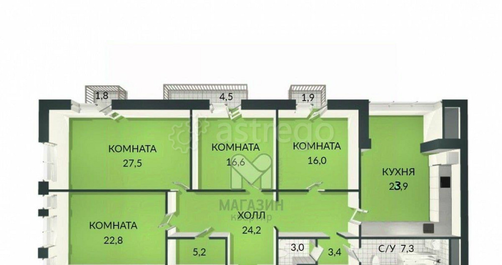 4-комн. квартира, 150 м2, 7/9 эт. Санкт-Петербург - изображение 1