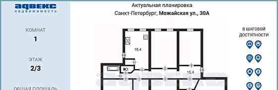 Комната, 10 м2, 2/3 эт. Санкт-Петербург