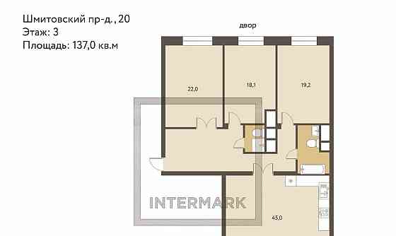 4-комн. квартира, 137 м2, 3/18 эт. Москва