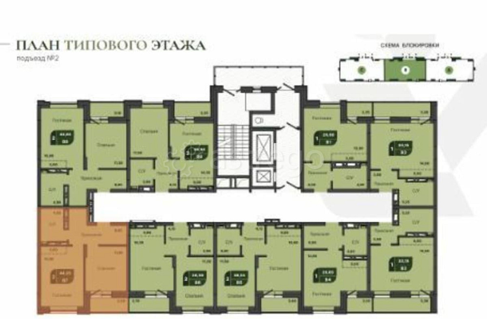 2-комн. квартира, 44.35 м2, 17/17 эт. Красноярск - изображение 3