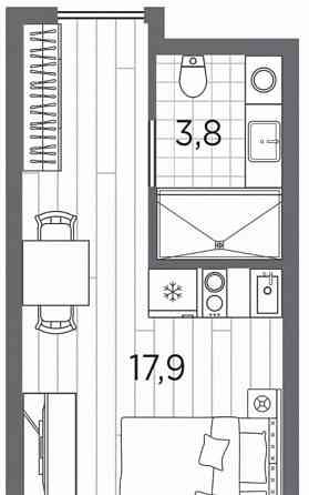 1-комн. апарт-ы, 21.7 м2, 10/13 эт. Санкт-Петербург