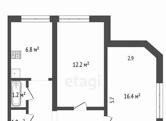 2-комн. квартира, 45.9 м2, 4/5 эт. Бирск