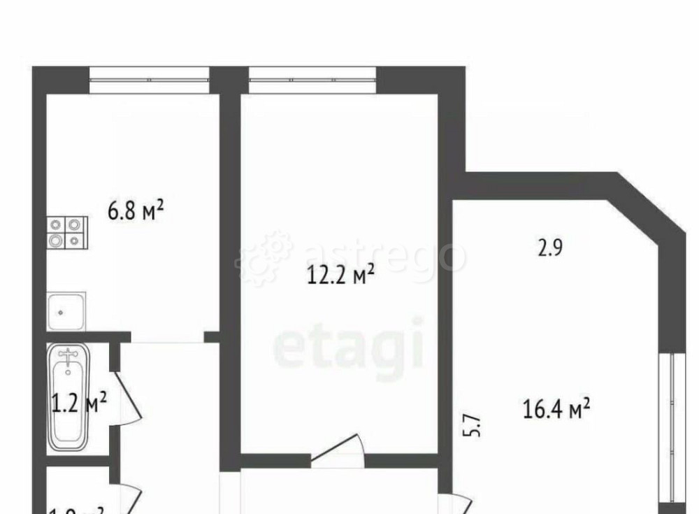 2-комн. квартира, 45.9 м2, 4/5 эт. Бирск - изображение 4