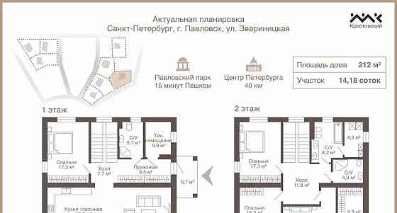 Дом, 212 м2, 14.2 сотки, 2 эт. Санкт-Петербург