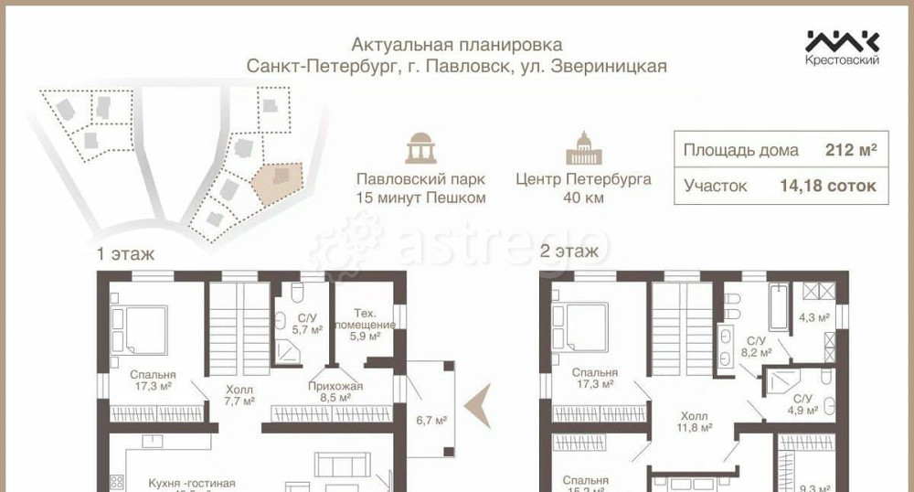 Дом, 212 м2, 14.2 сотки, 2 эт. Санкт-Петербург - изображение 5