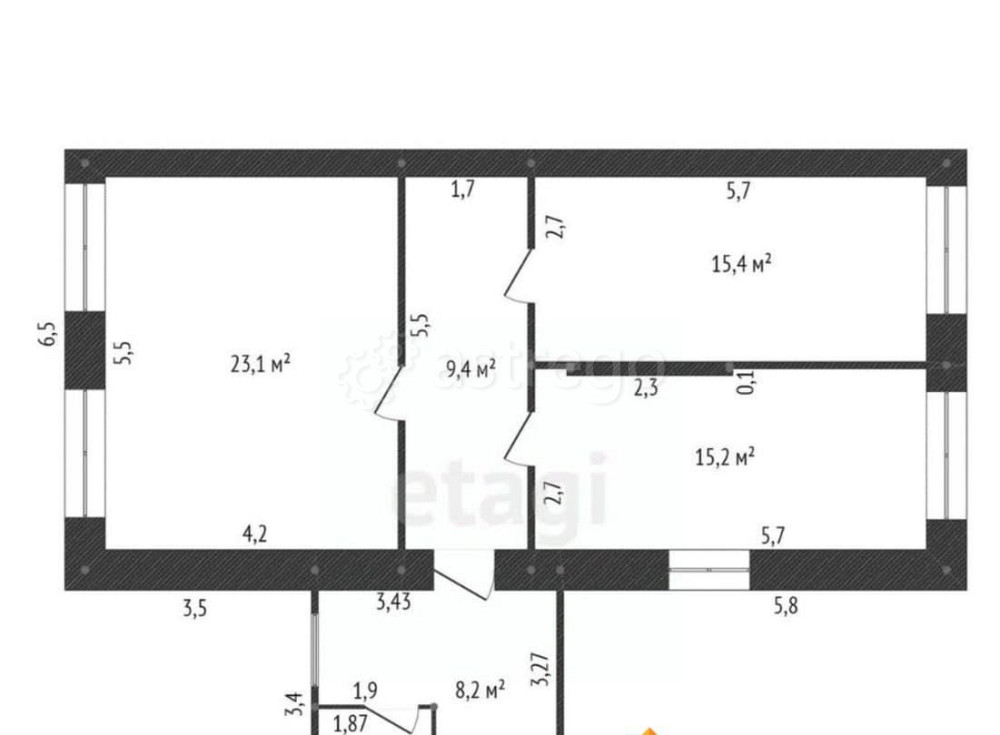 Дом, 63.1 м2, 13.3 сотки, 1 эт. Чишмы - изображение 5
