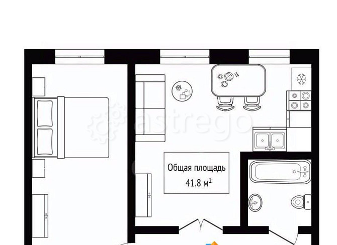 2-комн. квартира, 41.8 м2, 3/4 эт. Горно-Алтайск - изображение 6