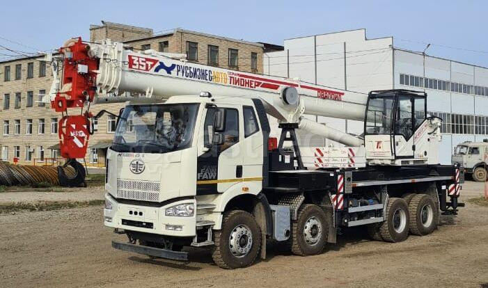 Автокран КС 55721-7В 35 т, с гуськом и доп. противовесом (FAW-3310) ОВАЛОИД колесная формула 8х4 Краснодар - изображение 1