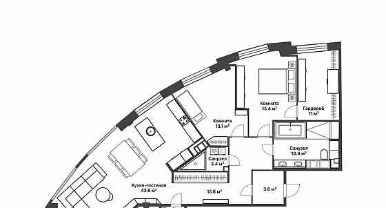 4-комн. квартира, 118.2 м2, 10/14 эт. Санкт-Петербург