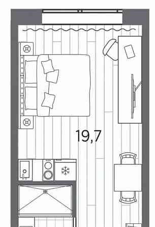 1-комн. апарт-ы, 23.5 м2, 2/13 эт. Санкт-Петербург