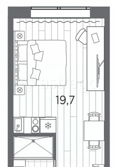 1-комн. апарт-ы, 23.5 м2, 2/13 эт. Санкт-Петербург - изображение 1