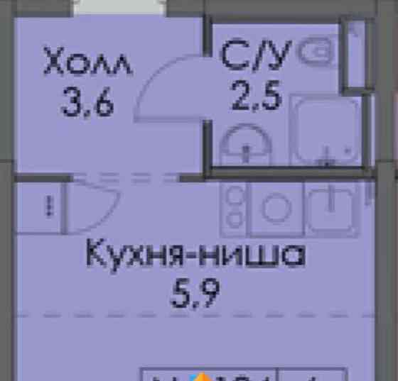 Студия, 23.6 м2, 2/26 эт. Мытищи
