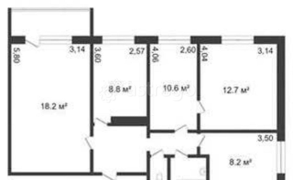 4-комн. квартира, 69 м2, 2/9 эт. Белгород - изображение 5