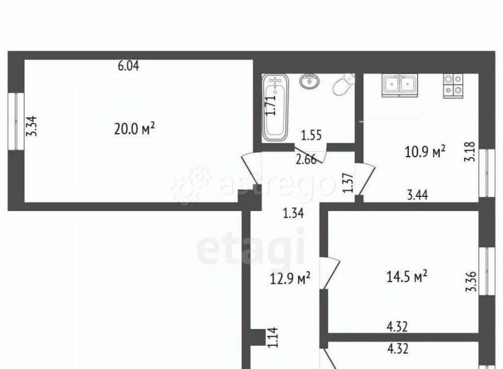 3-комн. квартира, 77.9 м2, 4/5 эт. Долгопрудный - изображение 7