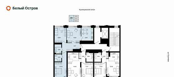 3-комн. квартира, 63.63 м2, 2/31 эт. Уфа